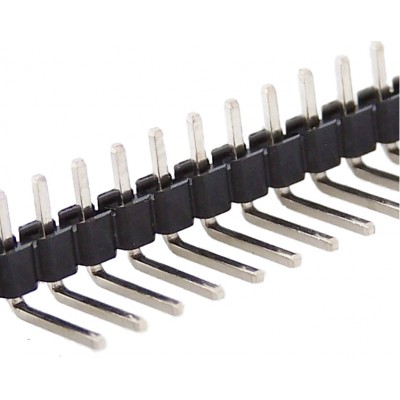 Male Header-0.1" 40-pin DIP Right Angle Single Row